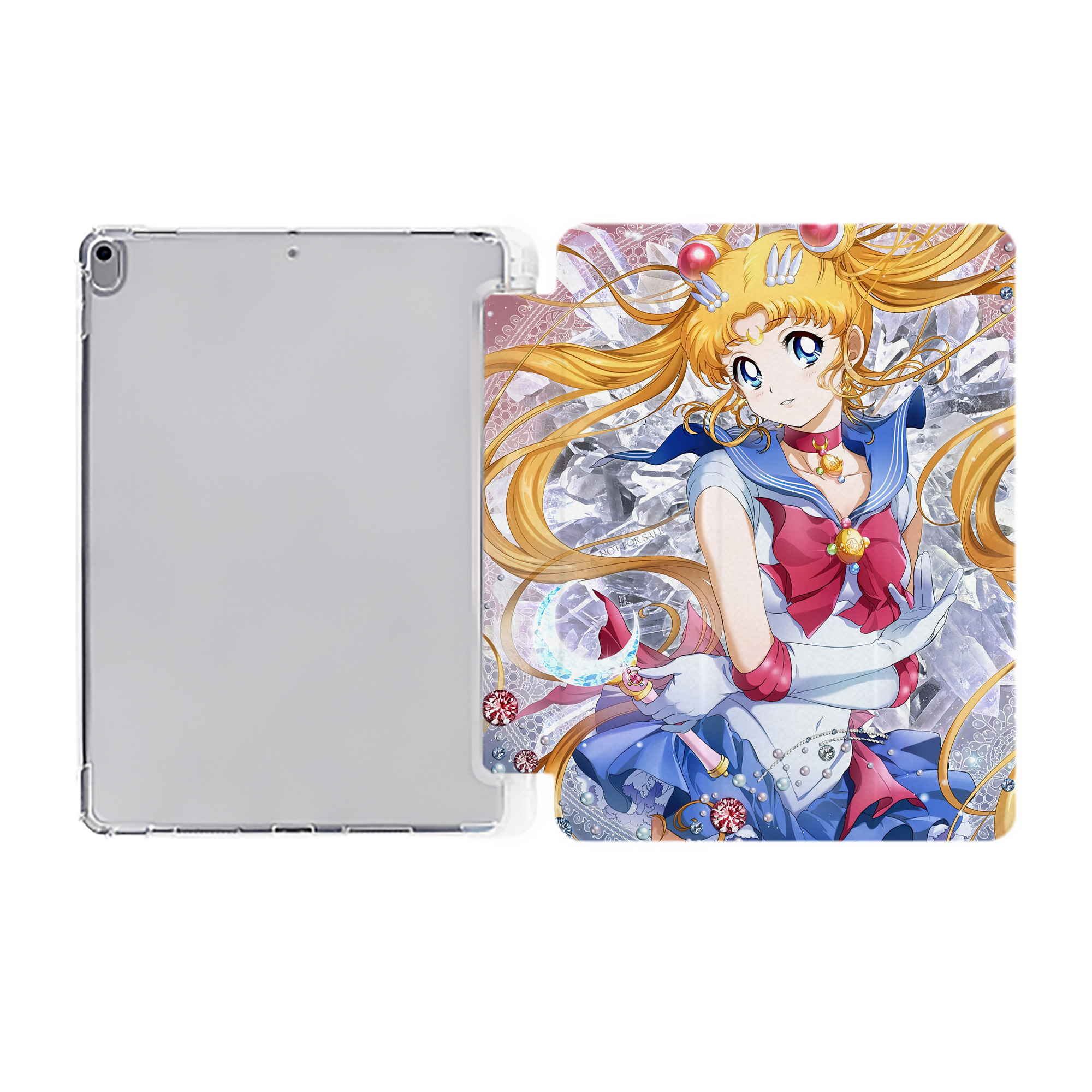 （画像用） 美少女戦士セーラームーン Sailor Moon IPad ケース ペン収納付き 三つ折りスタンド PUレザー×シリコン 対応機種9.5/10.5/10.9インチ